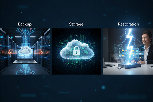 cloud backup work screen