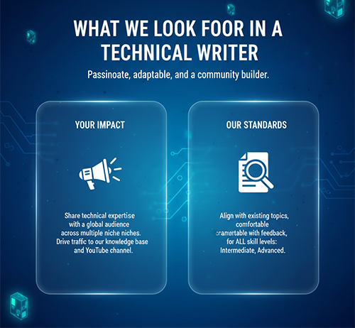 Technical writer working at computer